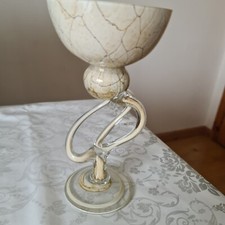 Jozefina Krosno TRIO Bowl Candle Holder Polish Glass Twisted Stem. VGC