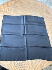 Hermes Black Pocket Square  Silk Handkerchief