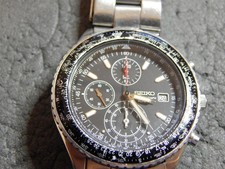 Vintage Seiko Flightmaster Pilot 7T92-0cf0 Chronograph Quartz Watch. military