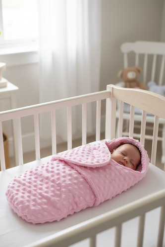 Baby snuggle blanket - blanket, pink