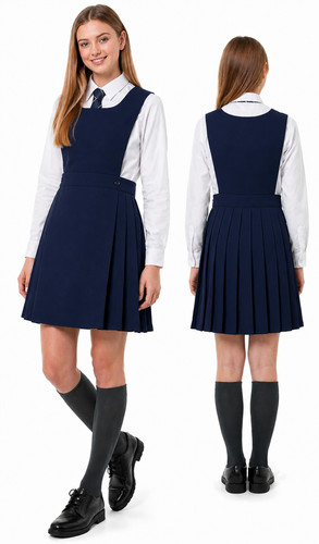 Girls pleated bib pinafore - girls,