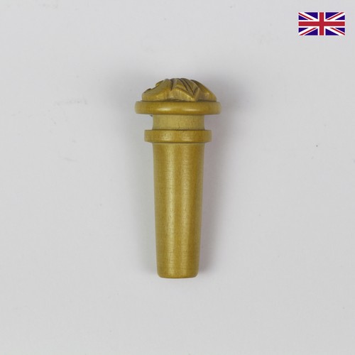 Carved white boxwood endpin - carved,