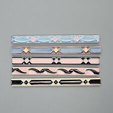 1950s Vintage Deco Border Liner Tiles By Pilkington & Richards