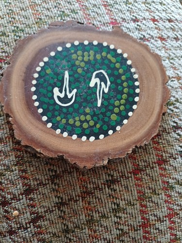 Aboriginal style coaster - style, dotty