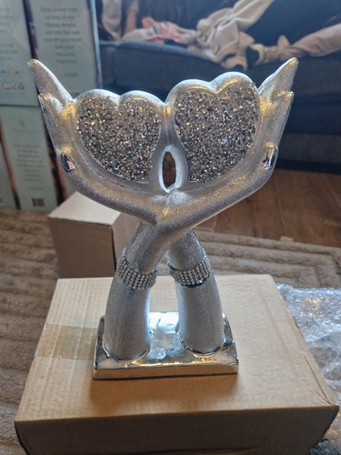Silver sparkle ornament - sparkle,