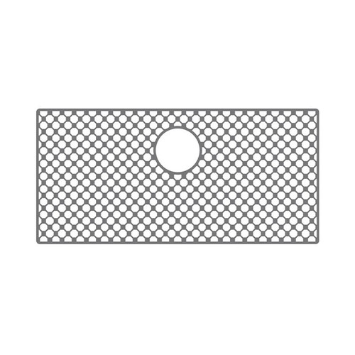 Non slip sink mat center - center, drain