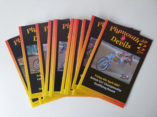 Plymouth speedway programmes - plymouth,