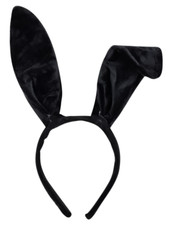 Black Rabbit Ears Hare Headband Fancy Dress Costume Accessory Easter Bunny