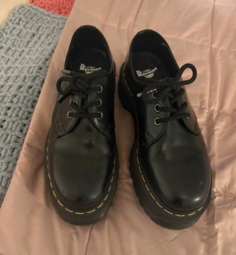 Martens black leather - black,