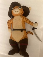 Shrek 2 Hasbro Puss in Boots Interactive Talking Plush Toy Cat w Sword & Hat 13”
