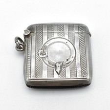 Antique Solid Silver Vesta