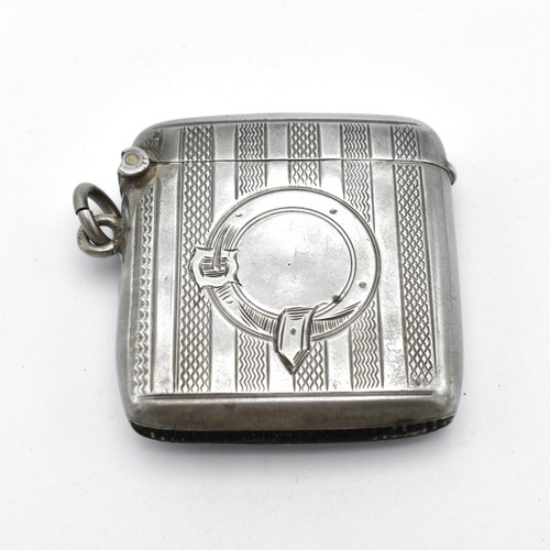 Antique solid silver vesta - antique,
