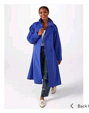 QVC Helene Berman Womens Puff Sleeve Wrap Coat Purple Size 12 RRP £189