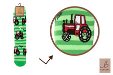 CHILDS FUNKY WELLY SOCKS - LITTLE TRACTOR