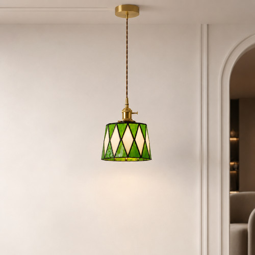 Green tiffany pendant - green,
