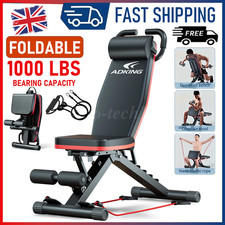 Foldable Weight Bench Adjustable Strength Training Full Body Workout Incline Gym