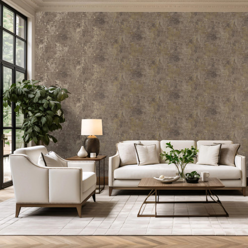 Plain brown metallic - plain, wallpaper