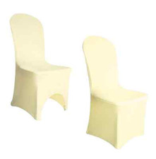 Ivory Chair Cover Arched Flat