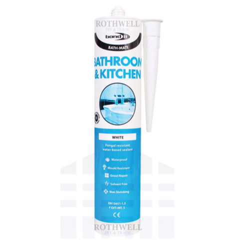 White silicone sealant - sealant, anti