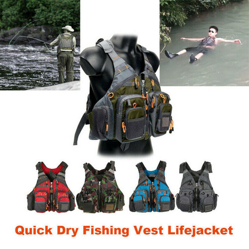 Fly fishing vest lifejacket - fishing,