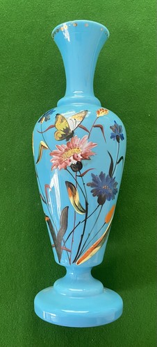 Antique blue opaline glass - blue,