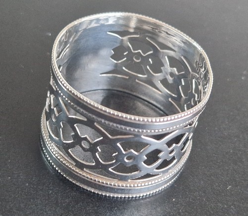 Antique pierced silver napkin - antique,