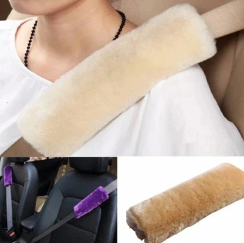 Car seat belt cover - x2, fluffy