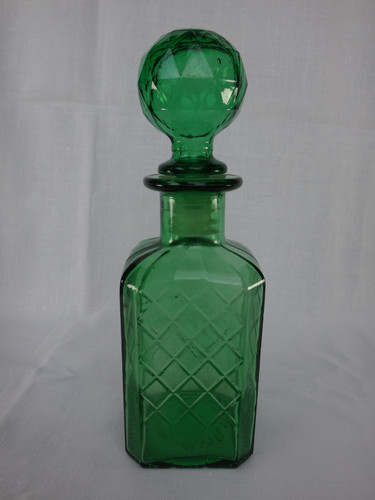 Vintage green glass empoli - green,