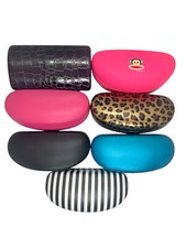 NEW Hard Sunglasses Case Fashion Stylish Spectacle Large Safe Storage FREE CLOTH