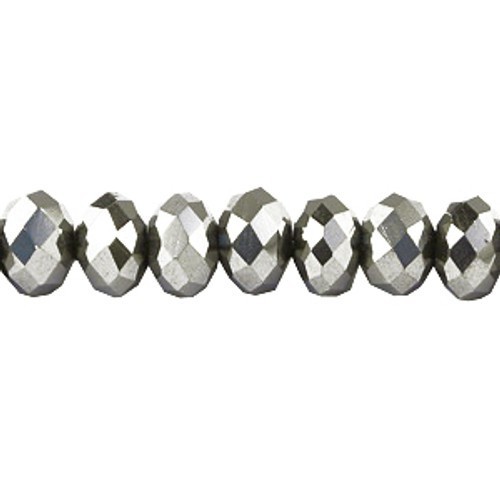 Faceted rondelle crystal czech - crystal,