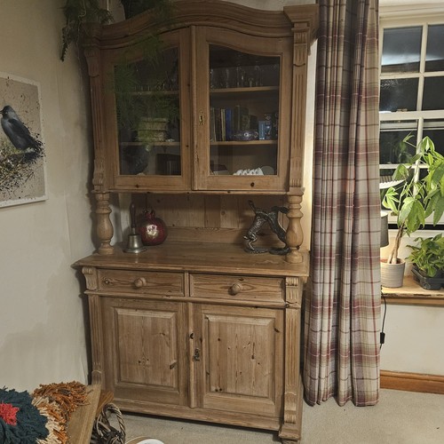 Solid antique pine dresser - antique,