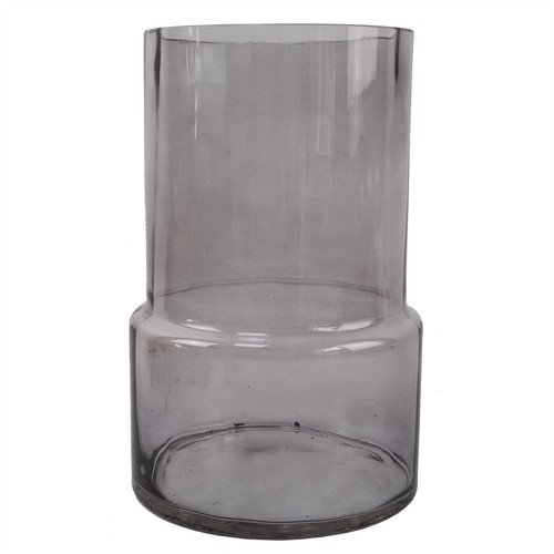 26cm grey smoke glass vase - grey,