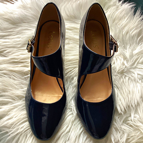Lotus navy patent mary jane - mary,