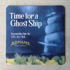 ADNAMS BEER MAT. GHOST SHIP