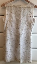 ladies kurti top, white net