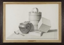 Still life vessels and spoon, early 20th century