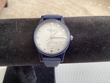 Radley Ladies Silver And Navy Blue Silicone Watch RY2105