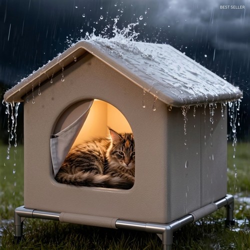 Stray cat houses with mat - stray,