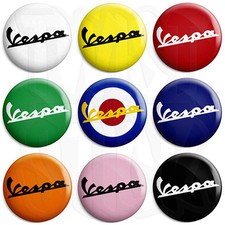 Vespa Classic Logo - Button Badge - 25mm Scooter Badges, Fridge Magnet Option