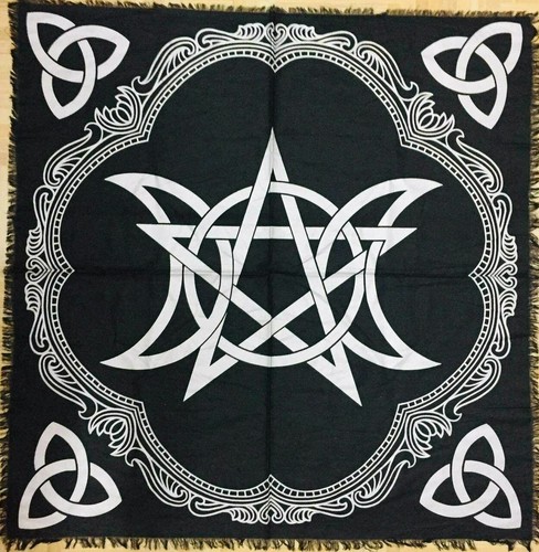 Pagan altar cloth pentagram - cloth,