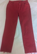 TU-Red Straight Leg Vintage Style  Jeans/Trousers Size 10, W29 L26 Raw Hem. NWOT