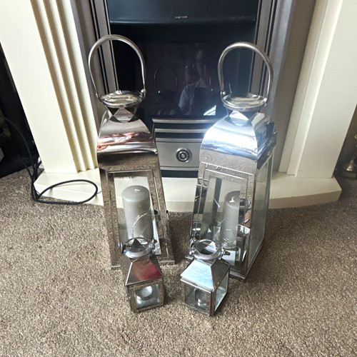 Piece silver metal glass - metal,