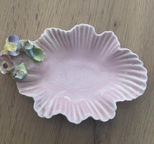 Vintage Sylvac Floral Shell Dish – Pink Ceramic Trinket Plate (Model 1852)