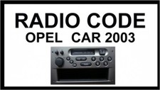 Radio Code Opel Car2003 Car