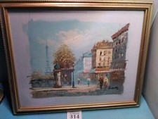 Oil On Canvas Painting Burnett Paris 