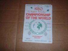  SPEDEWORTH SCOTLAND SUPERSTOX WORLD FINAL PROGRAMME COWDENBEATH 17 AUGUST1980