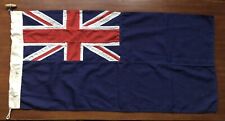 Vintage Blue Ensign Flag Sewn 3ft x 1ft 6" Rope & Toggle Heavy Cotton Superb 1Yd
