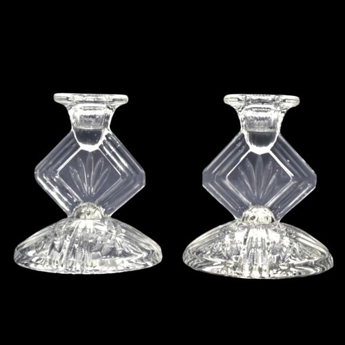 Pair antique art deco clear - pair,
