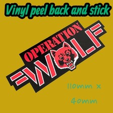 Operation Wolf 1980's  Vinyl Sticker Decal Arcade Gaming Machine Game Saga