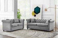 Velvet chesterfield sofa - chesterfield,